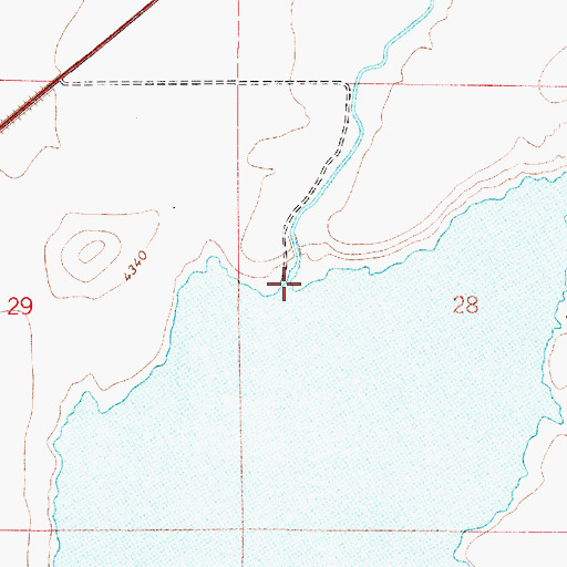 Topographic Map of Antelope Reservoir Boat Launch, OR