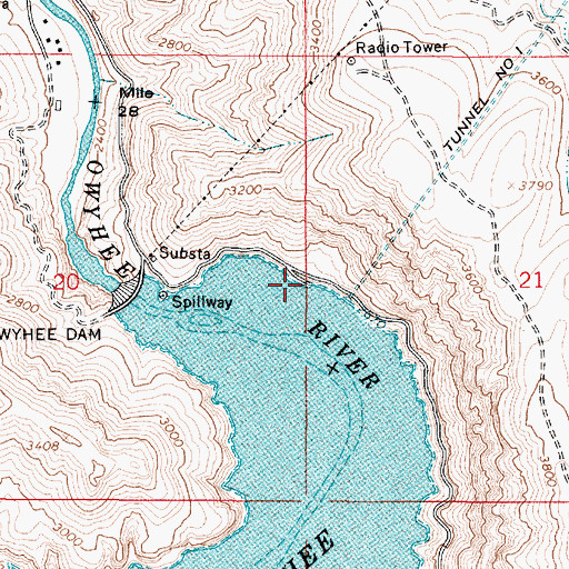 Topographic Map of Owyhee Lake Dam Boat Ramp, OR