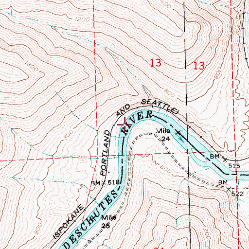 Topographic Map of Macks Canyon Boat Launch, OR