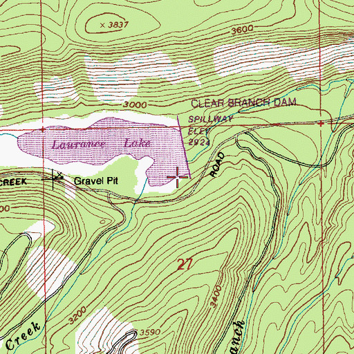 Topographic Map of Laurance Lake Boat Ramp, OR
