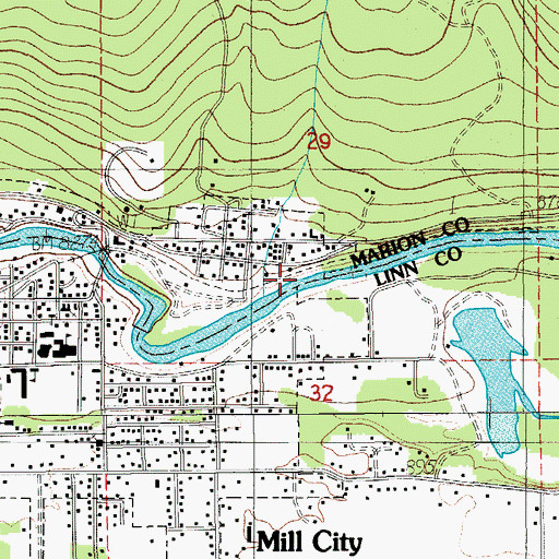 Topographic Map of 7th Street City Boat Launch, OR