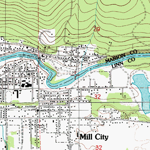 Topographic Map of Kimmel City Park Boat Ramp, OR