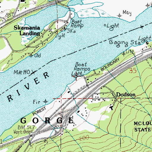 Topographic Map of The Fishery Boat Ramp, OR