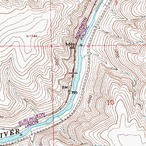Topographic Map of Sandy Beach Boat Launch, OR