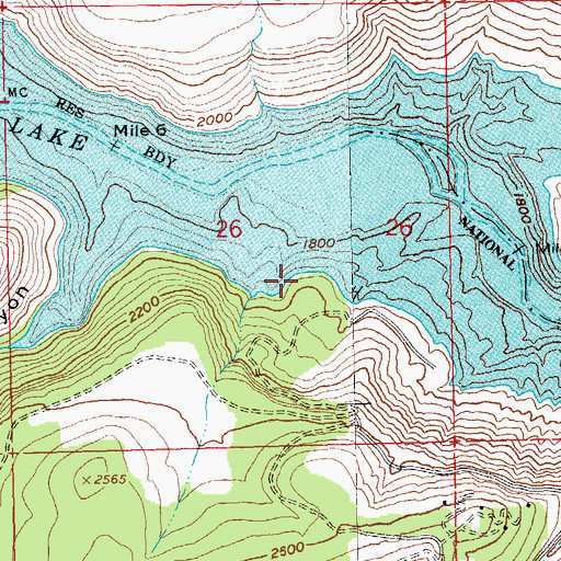 Topographic Map of Three Rivers Marina Boat Ramp, OR