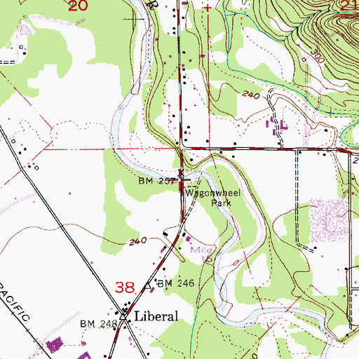 Topographic Map of Wagon Wheel Park Boat Ramp, OR