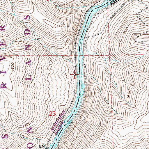 Topographic Map of Pine Tree Boat Launch, OR