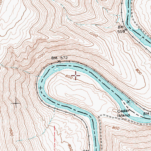 Topographic Map of Beavertail Campground Boat Ramp, OR