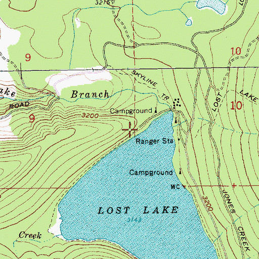 Topographic Map of Lost Lake Boat Ramp, OR