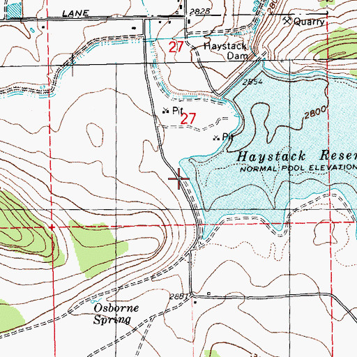 Topographic Map of Haystack West Boat Ramp, OR