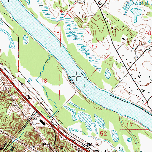 Topographic Map of Hadley's Landing  Wapato Dock, OR
