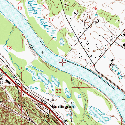 Topographic Map of Sauvie Island Moorage, OR