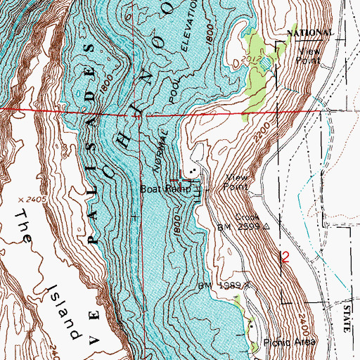 Topographic Map of Cove Palisades Marina, OR