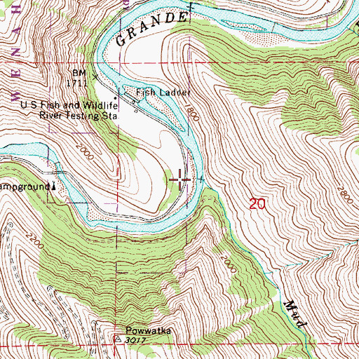 Topographic Map of Mud Creek Boat Launch, OR