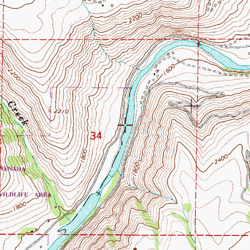 Topographic Map of Troy Boat Access 2, OR