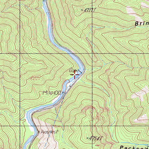 Topographic Map of Brin Canyon, CA