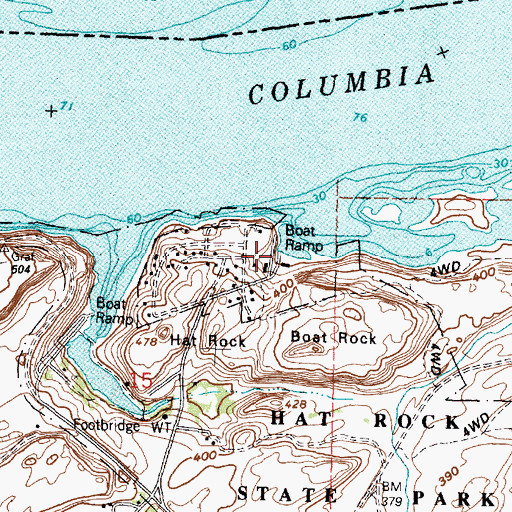 Topographic Map of McNary Yacht Club Boat Ramp, OR