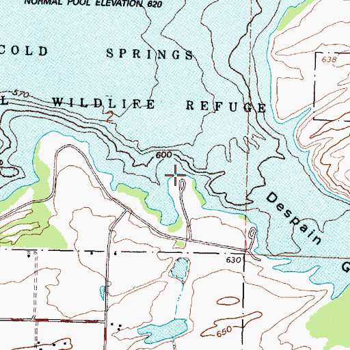 Topographic Map of South Point Boat Launch, OR