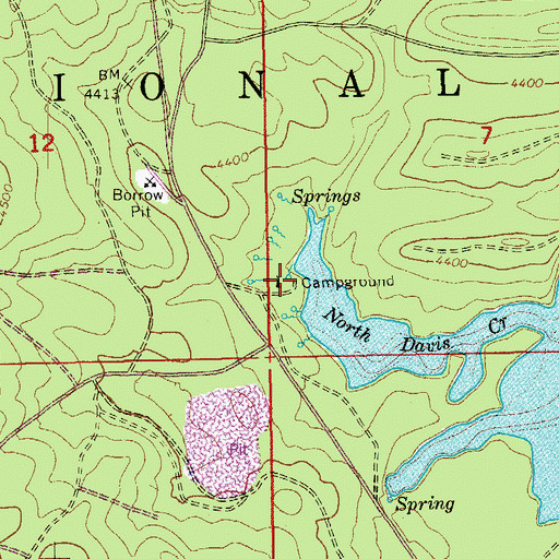 Topographic Map of North Davis Creek Boat Launch, OR
