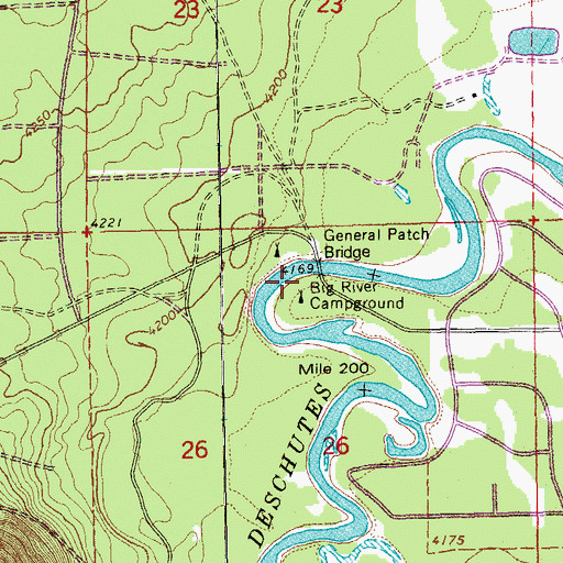 Topographic Map of Big River Campground Boat Ramp, OR