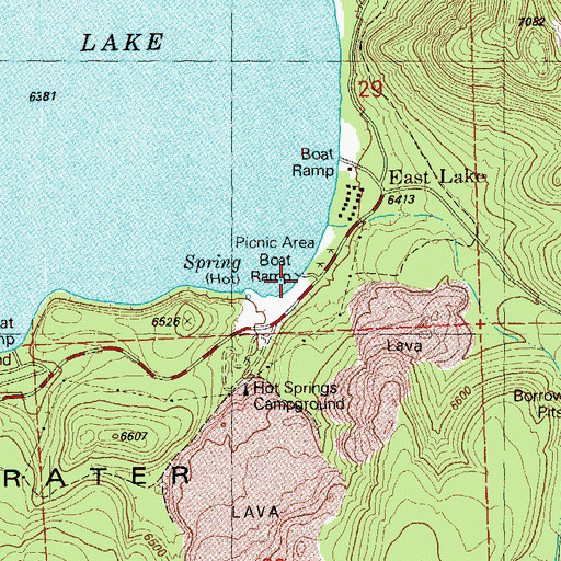 Topographic Map of Hot Springs Boating Site, OR