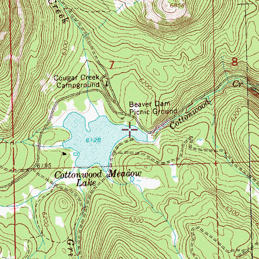 Topographic Map of Cottonwood Meadow Recreation Area Boat Ramp, OR
