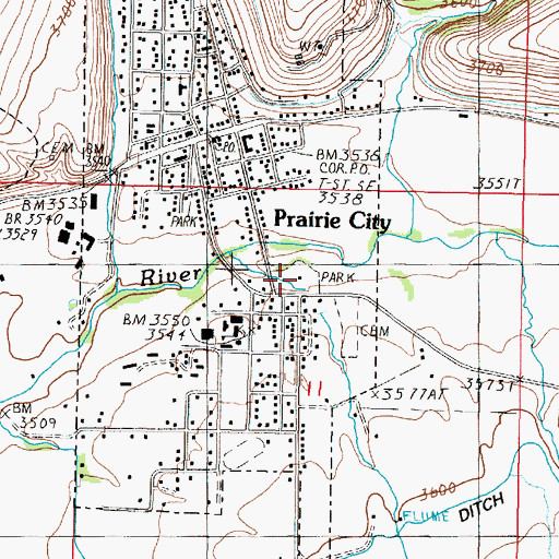 Topographic Map of DeWitt Museum, OR
