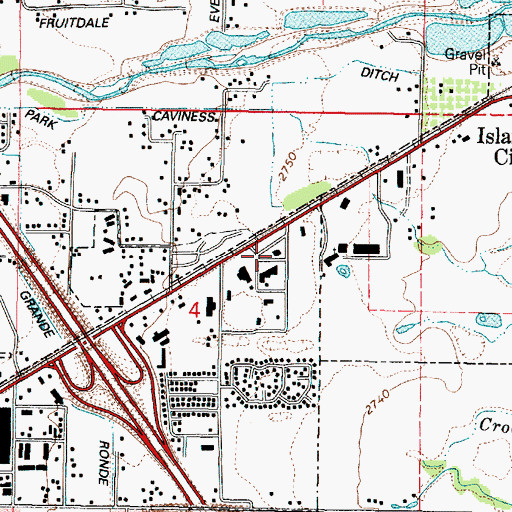 Topographic Map of Department of Motor Vehicles La Grande, OR