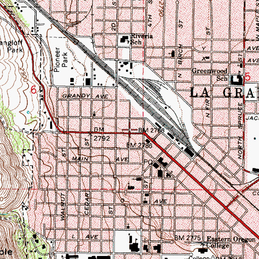 Topographic Map of F Maxine and Thomas W Cook Memorial Library, OR