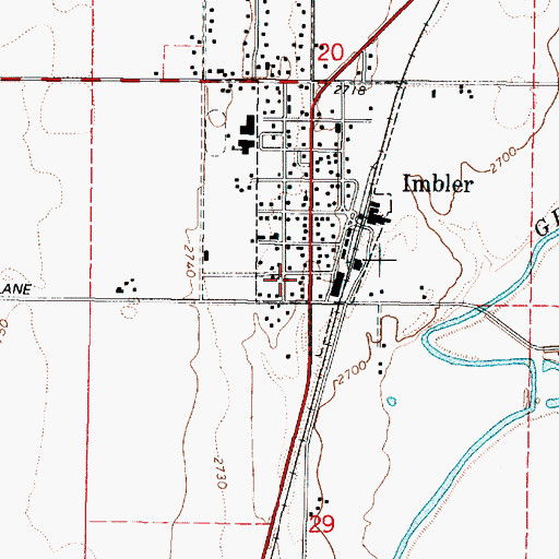 Topographic Map of Imbler City Hall, OR