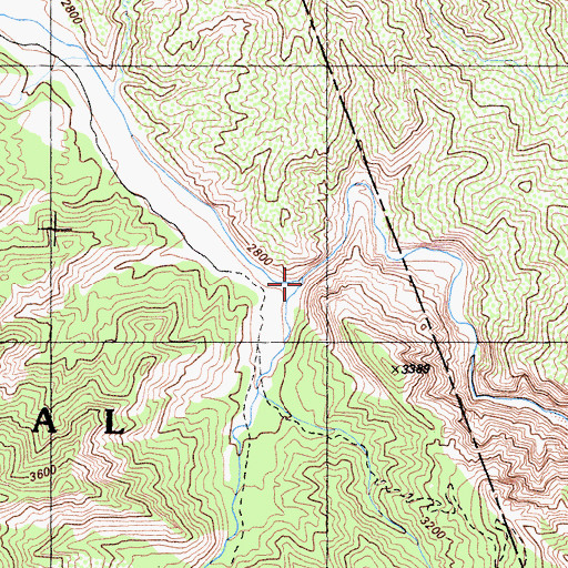 Topographic Map of Buck Creek, CA