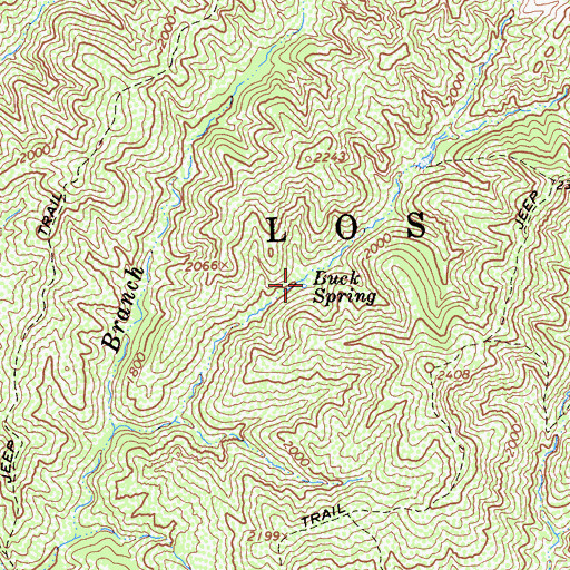 Topographic Map of Buck Spring, CA