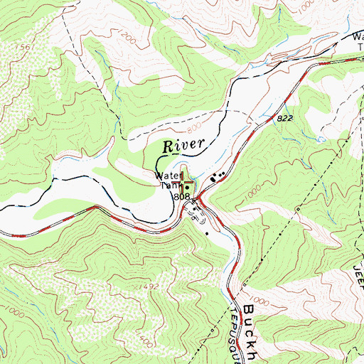 Topographic Map of Buckhorn Canyon, CA
