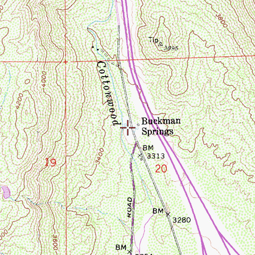 Topographic Map of Buckman Springs, CA