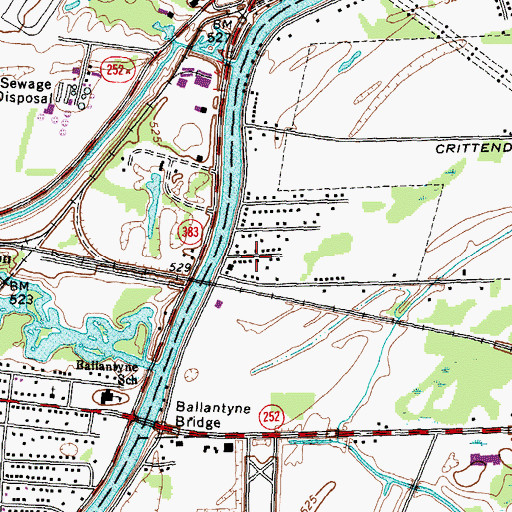 Topographic Map of West Brighton Fire Department Station 1, NY
