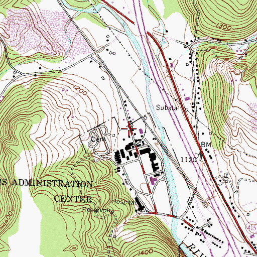 Topographic Map of United States Veterans Affairs Fire Department, NY