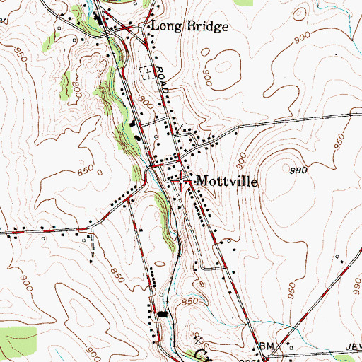 Topographic Map of Mottville Fire Company, NY