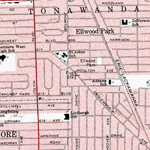 Topographic Map of Ellwood Fire District 1, NY