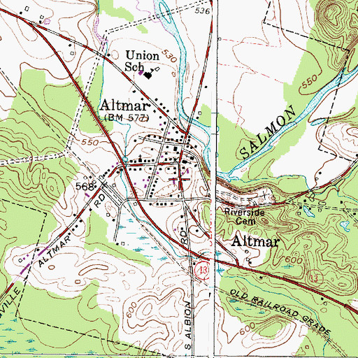 Topographic Map of Altmar Fire Department, NY