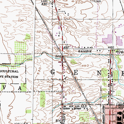 Topographic Map of North Side Fire Company, NY
