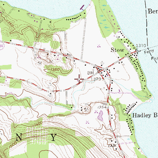 Topographic Map of Ashville Fire District Station, NY