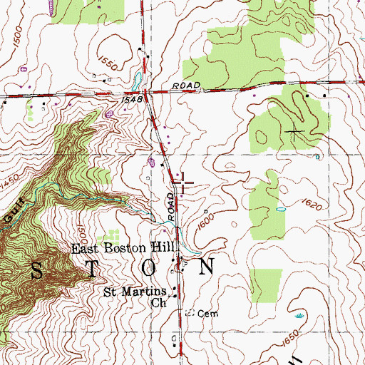 Topographic Map of Patchin Fire Company, NY
