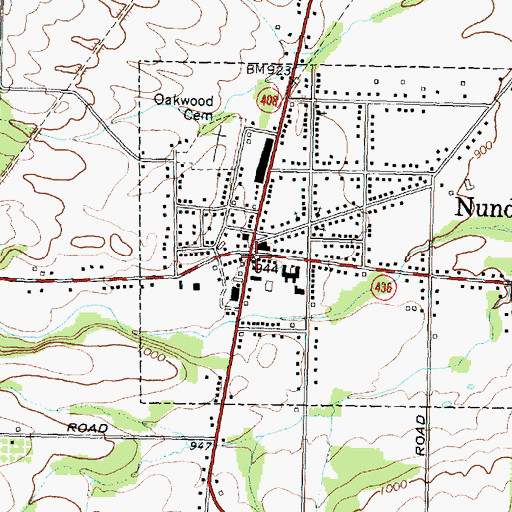 Topographic Map of Nunda Fire Department, NY