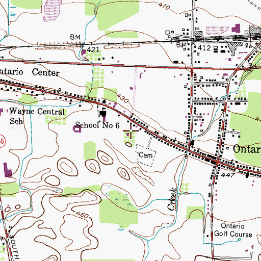 Topographic Map of Ontario Fire Company, NY