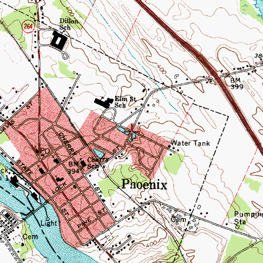 Topographic Map of Enterprise Fire Company 1 Station 2, NY