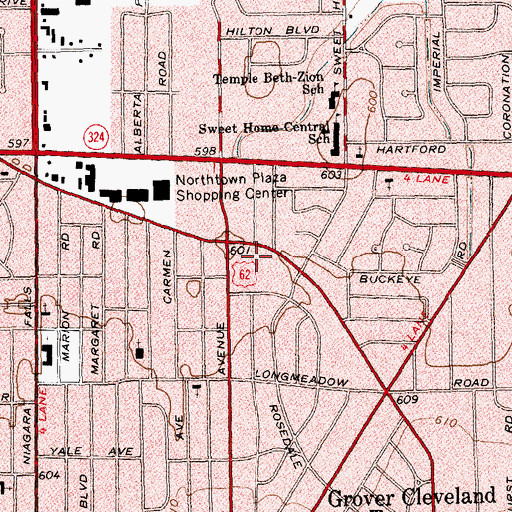 Topographic Map of Eggertsville Hose Company, NY