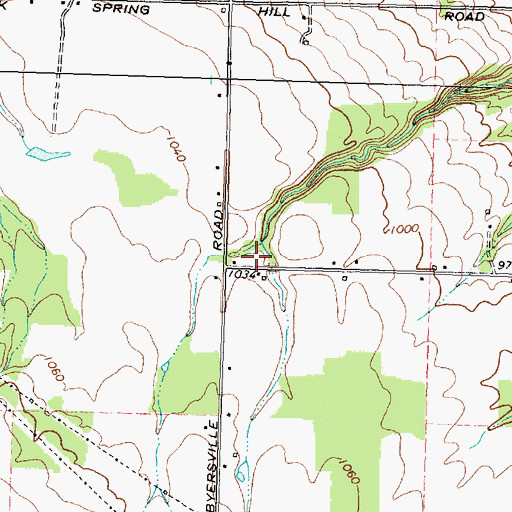 Topographic Map of West Sparta Volunteer Fire Department, NY