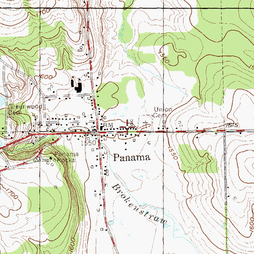 Topographic Map of Panama Fire Department Station 1, NY
