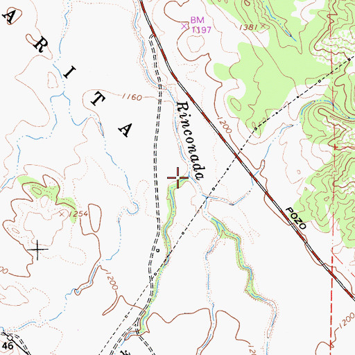 Topographic Map of Burrito Creek, CA