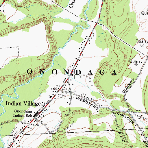 Topographic Map of Onondaga Nation Fire Department, NY
